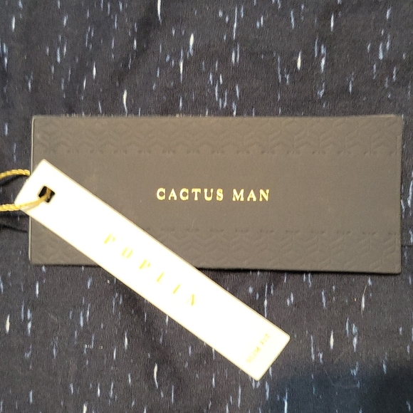 NWT  cactus man blue patterned long sleeve button up men's extra large - Picture 9 of 10